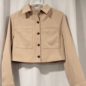 Elegant Tan Utility Jacket for Women